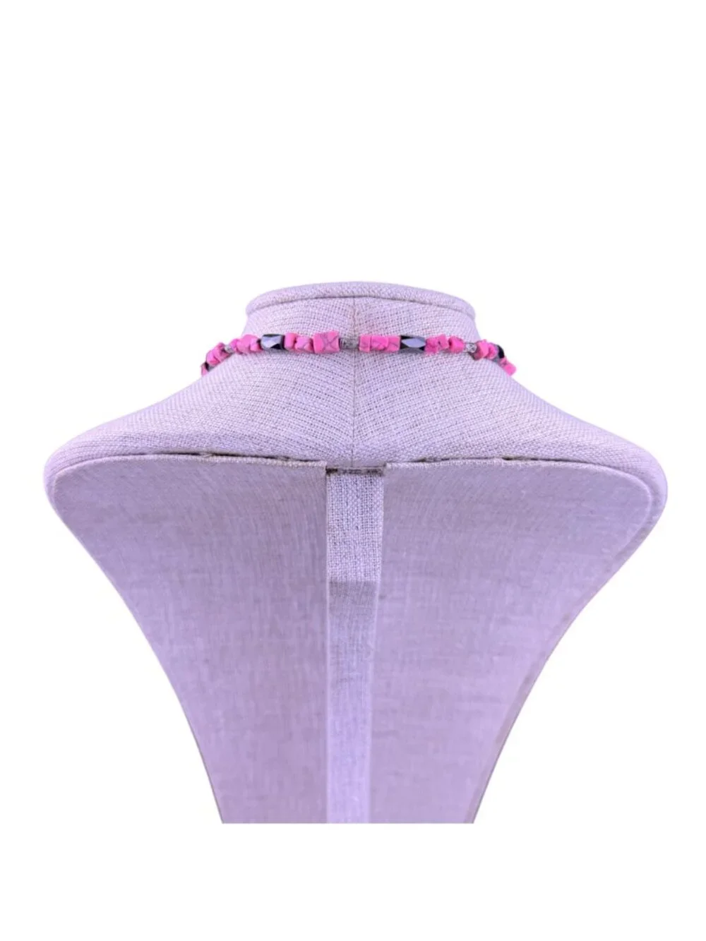 Pink Multistone Womens Convertible Necklace/Bracelet Magnetic Clasp  Handmade